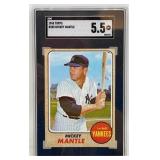 1968 Mickey Mantle Topps Baseball Trading Card SGC