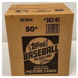 1991 Topps Baseball Factory Sealed Case, 20/36 Wax