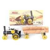 Mamod Steam Engine Tractor w/ Log Trailer
