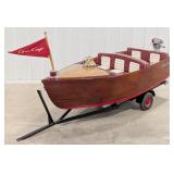 Large 9ft Chris-Craft Boat Replica w/ Evinrude Elt