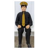Life Size Sitting Yellow Cab Taxi Cab Driver Displ