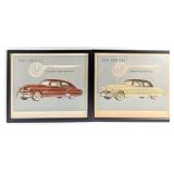 (2) 1951 Pontiac Dealership Framed Posters