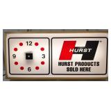 Custom Hurst Lighted Dealer Style Advertising Cloc