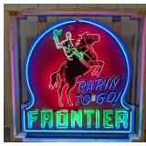 4ft Custom Frontier Key Hole Tin Neon Sign