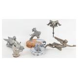 Lot of 6 Automobile Mascot Hood Ornaments