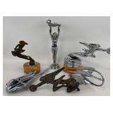 (6) Automobile Radiator Cap Hood Mascots