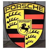 Large Custom Porsche Lighted Shield Sign
