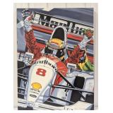 4ft Colin Carter "The Last Victory" Senna Canvas