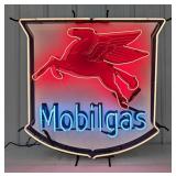 Custom Mobilgas Pegasus Facing Left Neon Sign