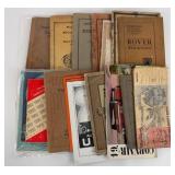 Early Automobile Manuals, Price Lists, & Maintenan