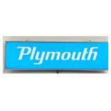 Custom Plymouth Embossed Lighted Dealership Style