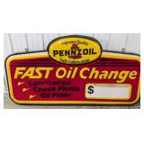 6ft Vintage Pennzoil Fast Oil Change Lighted Embos