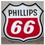 Large Phillips 66 Gas Station Lighted Shield Adver