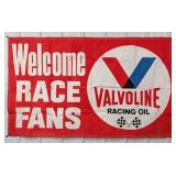 Large Vintage Valvoline Racing Oil Speedway Canvas