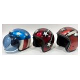 3) Vintage 1960s-1970s Patriotic Metal Flake Motor