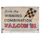 Vintage 1961 Ford Falcon Dealership Canvas Adverti