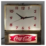 Vintage Coca-Cola Fishtail Lighted Advertising Clo