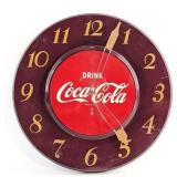 Vintage Metal Drink Coca-Cola Advertising Clock