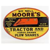 Vintage SST Mooreï¿½s Tractor Plows Embossed Adverti