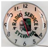 Vintage Sylvania Radio Service Radio Tube Lighted