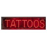 3ft Vintage Neon Tattoos Parlor Shop Advertising S