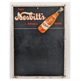 Vintage SST Nesbitts Orange Soda Embossed Chalkboa