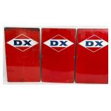 3) Vintage SSP DX Service Station Gas Pump Plate S