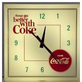 Vintage Drink Coca-Cola Advertising Clock by Hanov