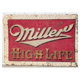 Large Vintage DST Miller High Life Beer Sign