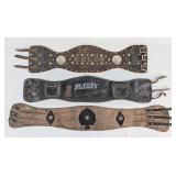 3) Vintage 1940s-1950s Custom Leather Motorcycle K