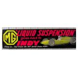 8ft Vintage 1960s MG Dealership Indy 500 Racing Ba