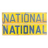 (2) Single Sided Porcelain National Signs