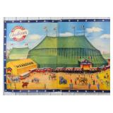 7ft Original Vintage Budapest Elephant Circus Post