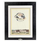 Framed Harley-Davidson Motorcycle Dealership "HD