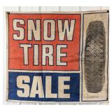 4ft Vintage Snow Tire Sale Canvas Advertising Bann