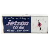 Vintage Jetzon Tires Lighted Advertising Clock