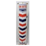 4ft Vintage SSP Marvy Convex Barber Pole Advertisi