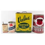 Lot Of Vintage Oil Cans / Value / Phillips 66 / Mo