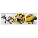 3) Vintage 1960s-1970s Motorcycle Racing Helmets