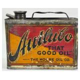 Early Autlubo Moore Oil Co. 1/2 Gallon Motor Oil C