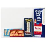 Winston Cigarettes & Tums Thermometers, Unfurnishe