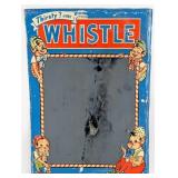 Vintage SST Whistle Chalkboard Embossed Advertisin