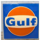 4ft Vintage Gulf Gas Station Embossed Lexan Lighte