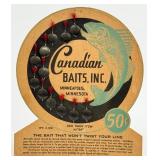 Vintage Canadian Bait Fishing Lure Store Display
