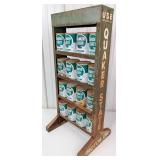 Vintage Quaker State Motor Oil Quart Can Display R