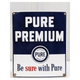 Vintage SSP Pure Oil Pure Premium Pump Plate Adver