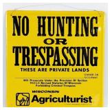 SST No Hunting or Trespassing Wisconsin Agricultur