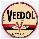 Vintage SST Veedol Motor Oil Advertising Sign w/ W