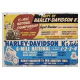 2) Original 1955 Harley-Davidson Motorcycle Racing