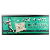 4ft Vintage RCA Victor Televisions Baseball Advert